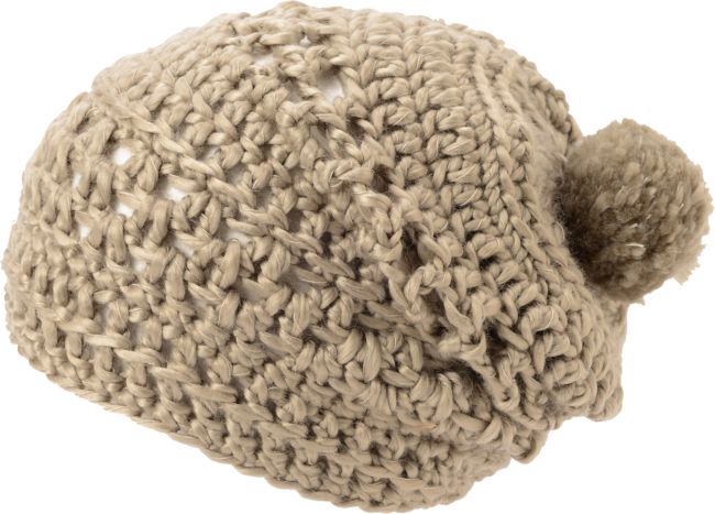 Krochet Kids Hodgepodge Beige Pom Beanie