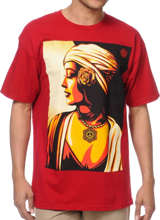 Obey Harmony Red Tee Shirt