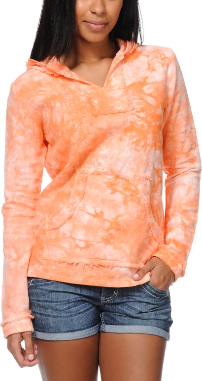 Senor Lopez Coral Tie Dye Lightweight Poncho