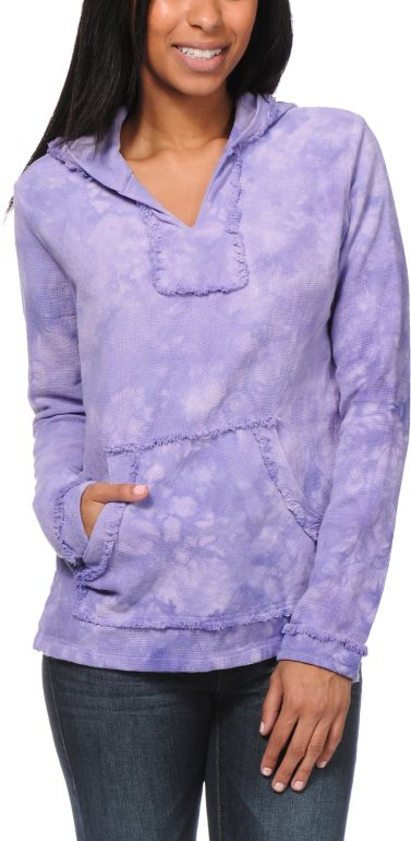 Senor Lopez Lilac Tie Dye Lightweight Poncho
