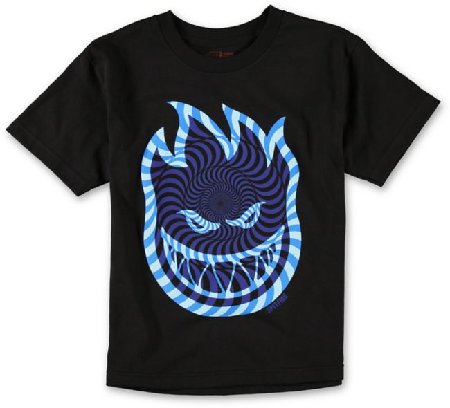 Spitfire Boys Bighead Swirl Black Tee Shirt