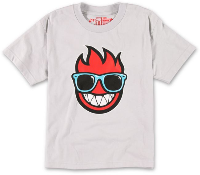 Spitfire Boys Wayfarer Grey & Red Tee Shirt