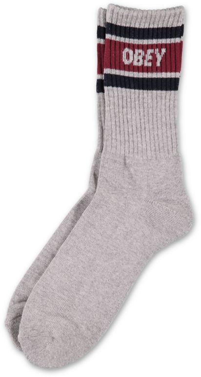 Obey Cooper Heather Grey & Navy Crew Socks