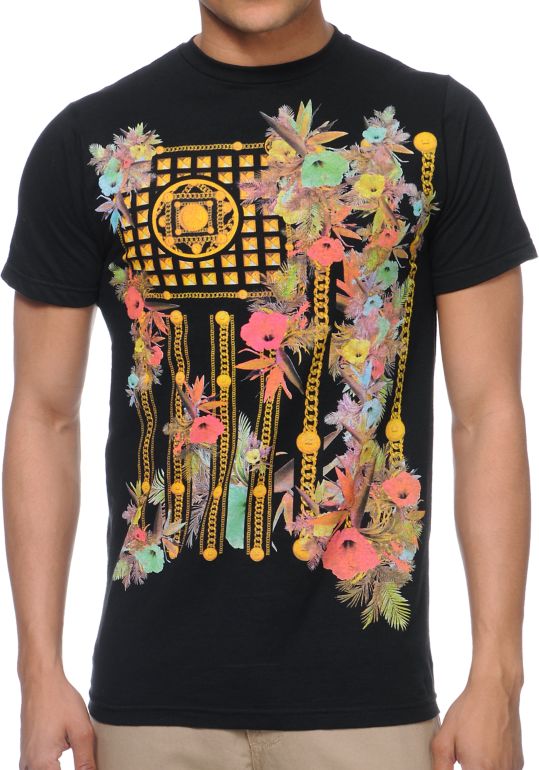Civil Trop Chain Flag Black Tee Shirt