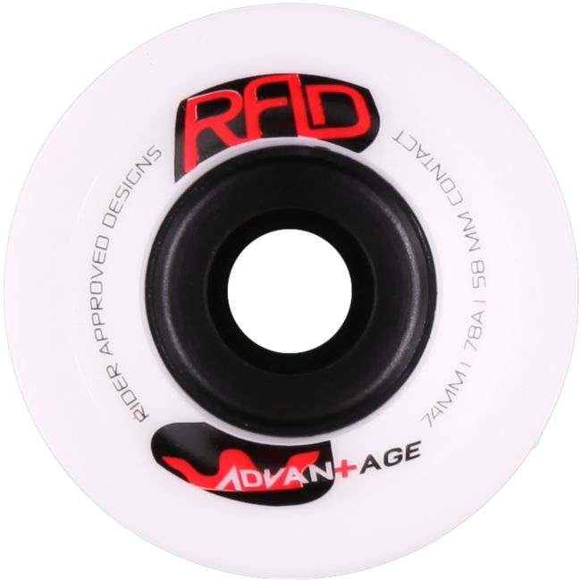 RAD Advantage 74mm 78a Longboard Wheels