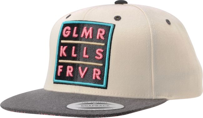 Glamour Kills Forever Girls Cream Snapback Hat