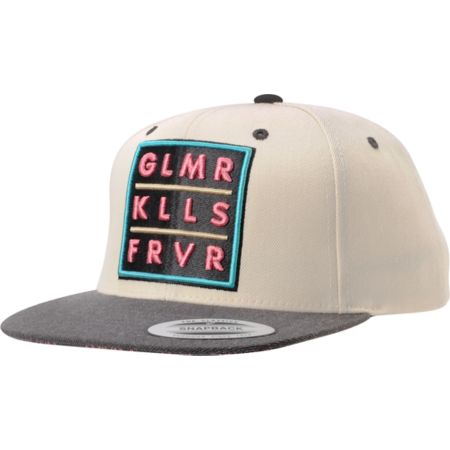 Glamour Kills Forever Girls Cream Snapback Hat