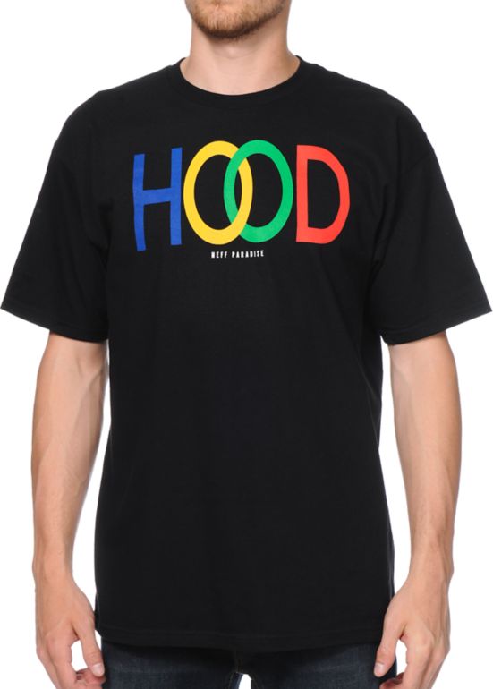 Neff Hooder Black Tee Shirt