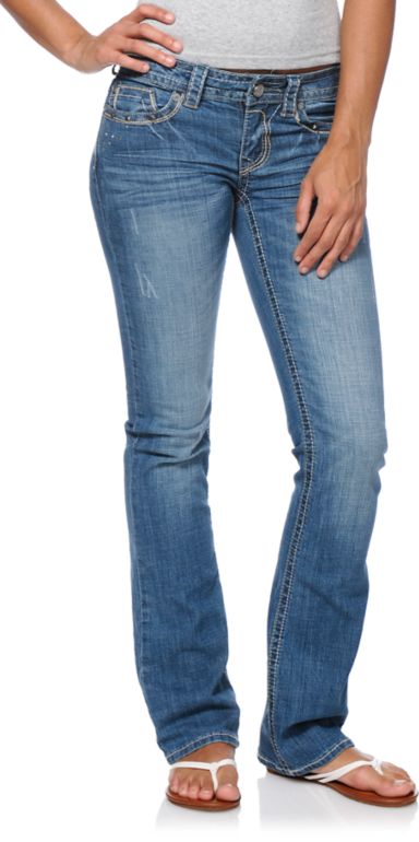 Hydraulic Lola Medium Blue Slim Bootcut Jeans