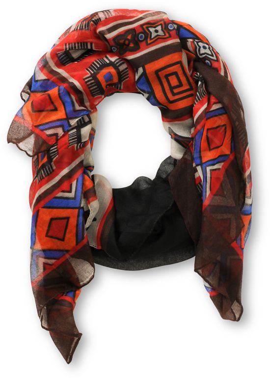 D&Y Oblong Geo Tribal Print Scarf