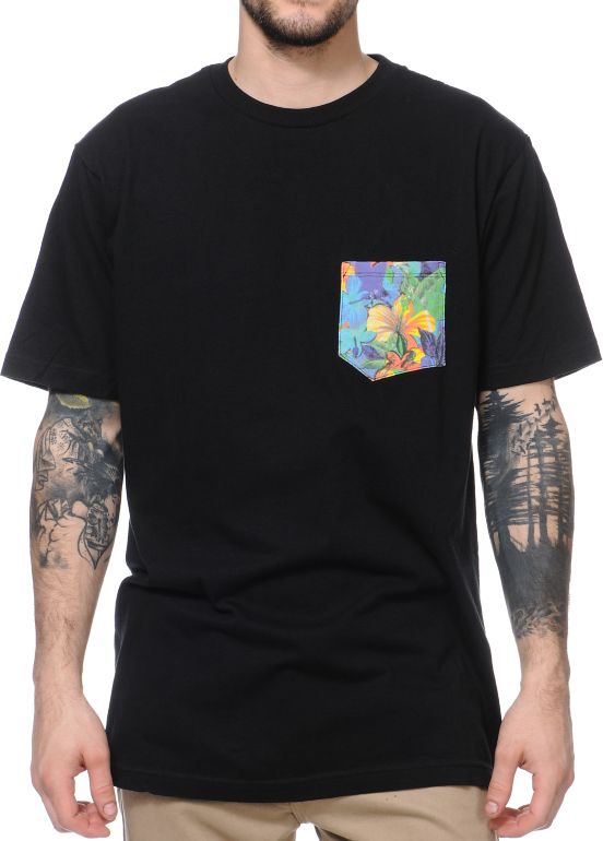Volcom Aloha Black Pocket Tee Shirt