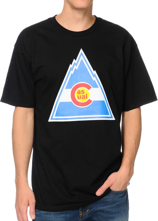 Casual Industrees Rockies Black Tee Shirt