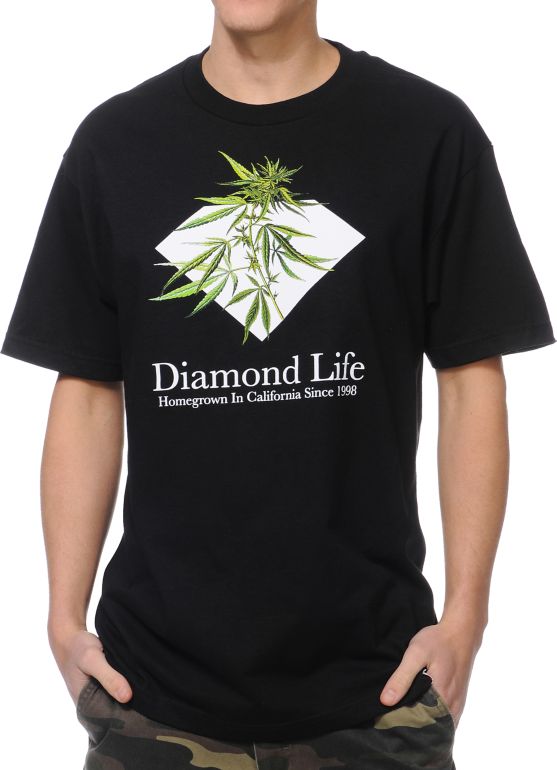 Diamond Supply Homegrown Black Tee Shirt