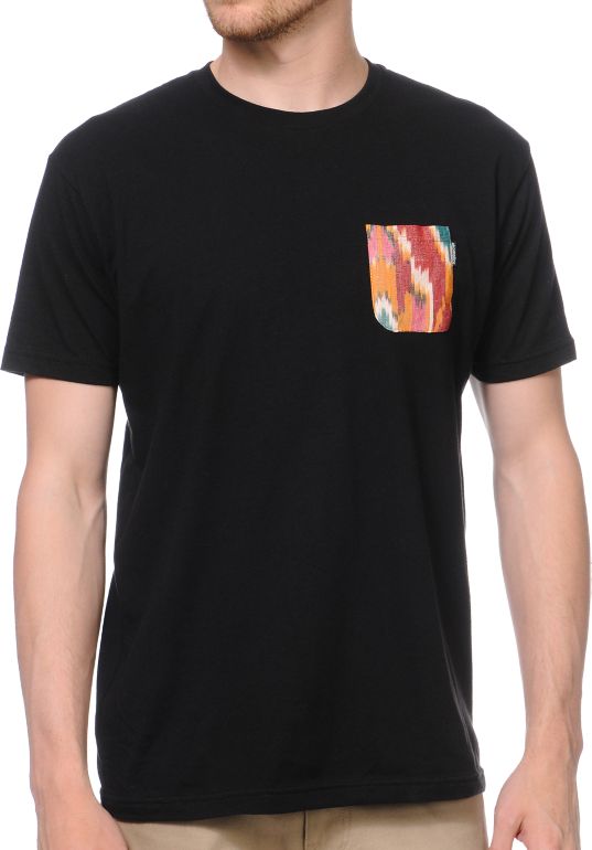 Akomplice Apache Print Black Pocket Tee Shirt