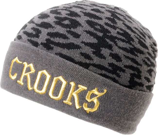 Crooks and Castles Cheater Grey Cuff Beanie