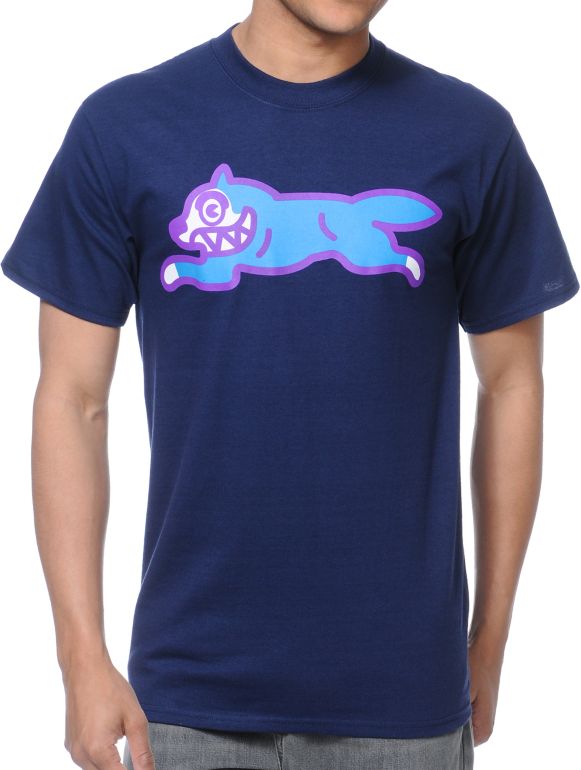 ICECREAM Running Dog Navy Tee Shirt