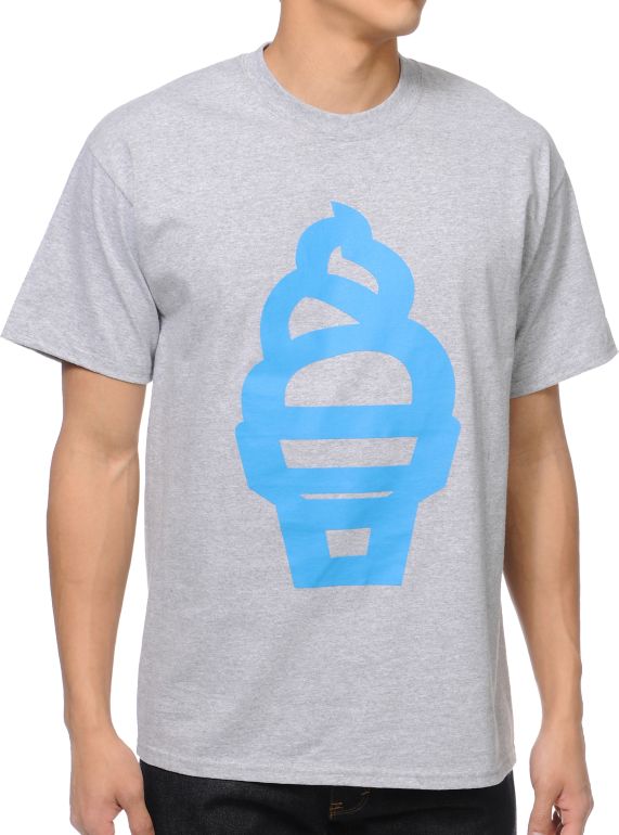 ICECREAM Cartoon Cone Heather Grey Tee Shirt