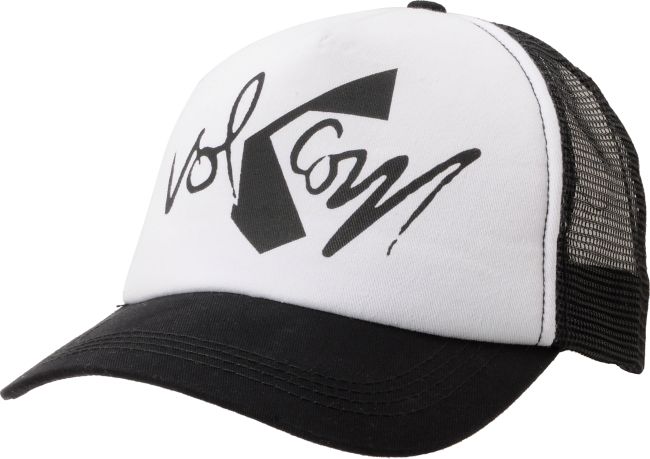 Volcom Girls Nacho Cheese Black & White Trucker Hat