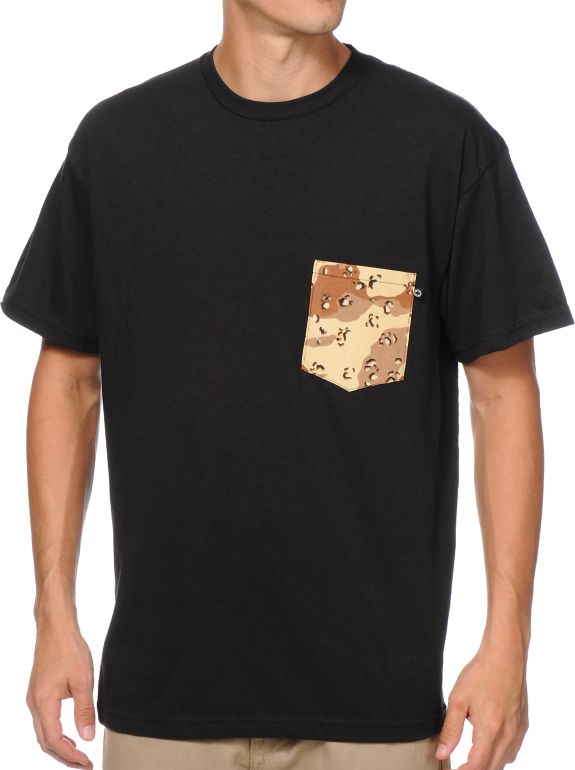 Empyre Gorilla Black & Desert Camo Pocket Tee Shirt