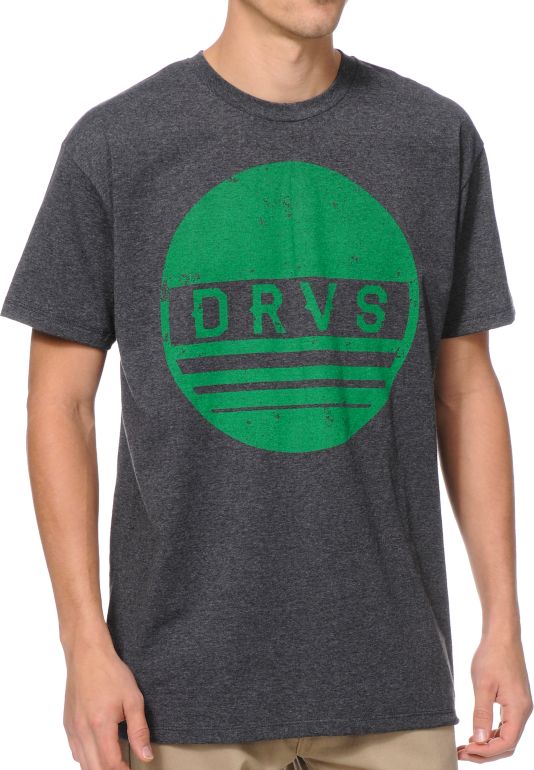 Dravus Spective Charcoal & Green Tee Shirt