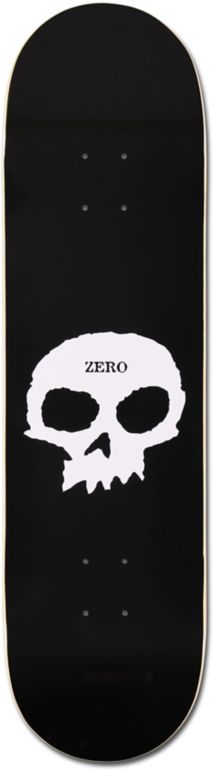 Zero Single Skull Black 8.4 Skateboard Deck