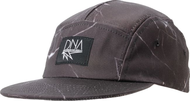 DNA Marble Printed Black 5 Panel Hat