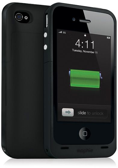 Mophie Juice Pack Plus iPhone 4 & 4s Black Charge Case