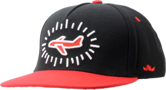 Fly Society Pop Black & Red Snapback Hat