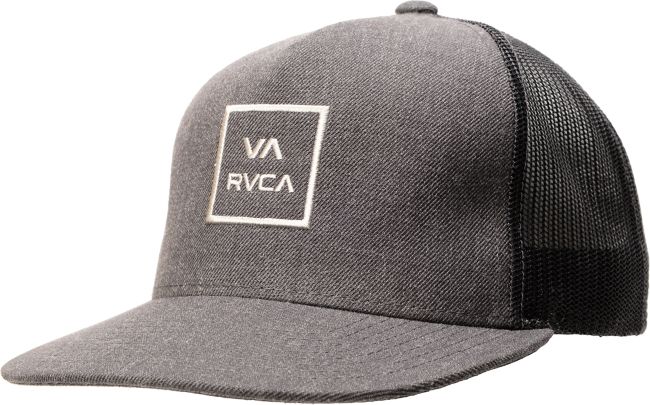 RVCA VA All The Way Charcoal Grey Trucker Snapback Hat