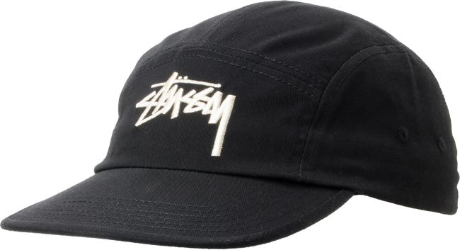 Stussy Pastel Black Camper 5 Panel Hat