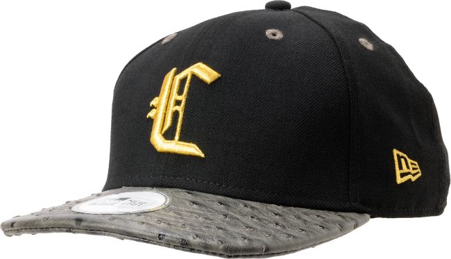 Crooks and Castles OG C Throwback Black & Croc Print Snapback