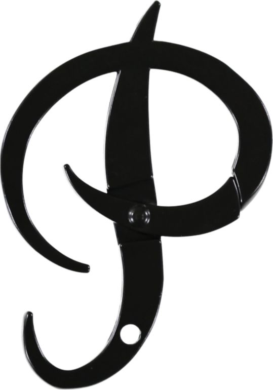 Primitive Classic P Matte Black Carabiner Key Chain