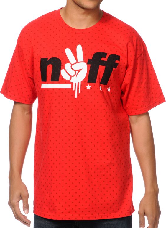 Neff Unity Red Polka Dot Tee Shirt