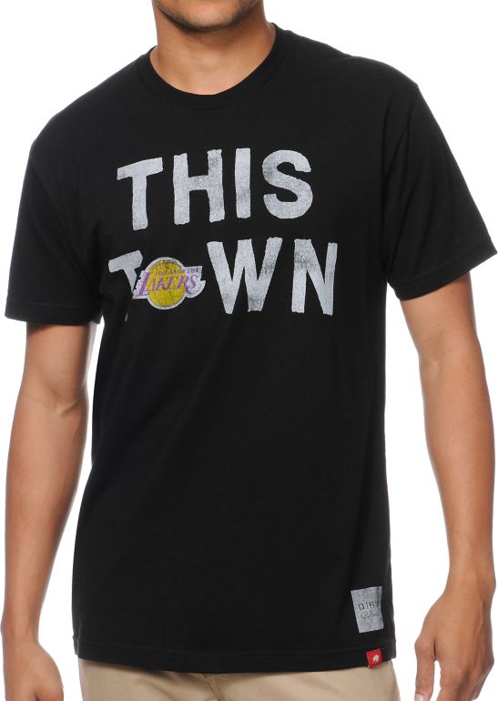 Sportiqe Lakers This Town Black Tee Shirt