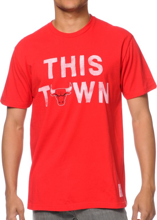Sportiqe Bulls This Town Red Tee Shirt