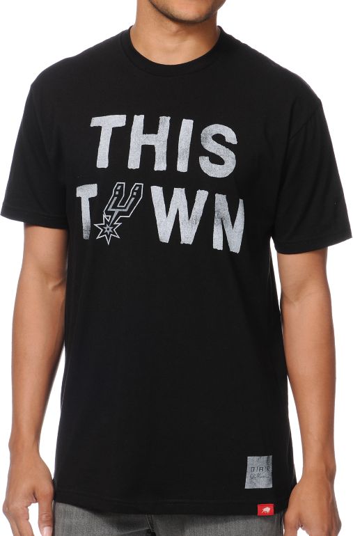 Sportiqe Spurs This Town Black Tee Shirt