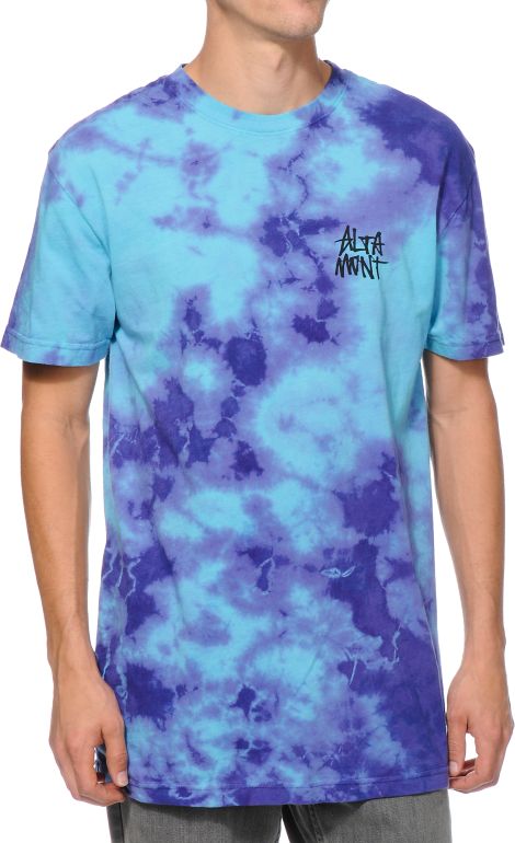 Altamont Stack Attack Aqua Tie Dye Tee Shirt