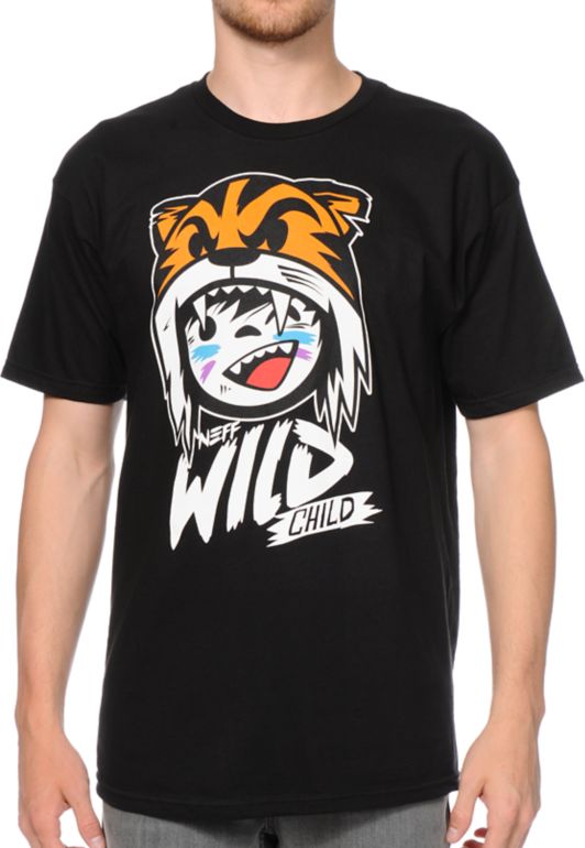Neff Wild Child Black Tee Shirt