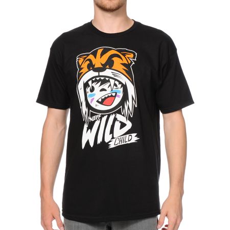 Neff Wild Child Black Tee Shirt
