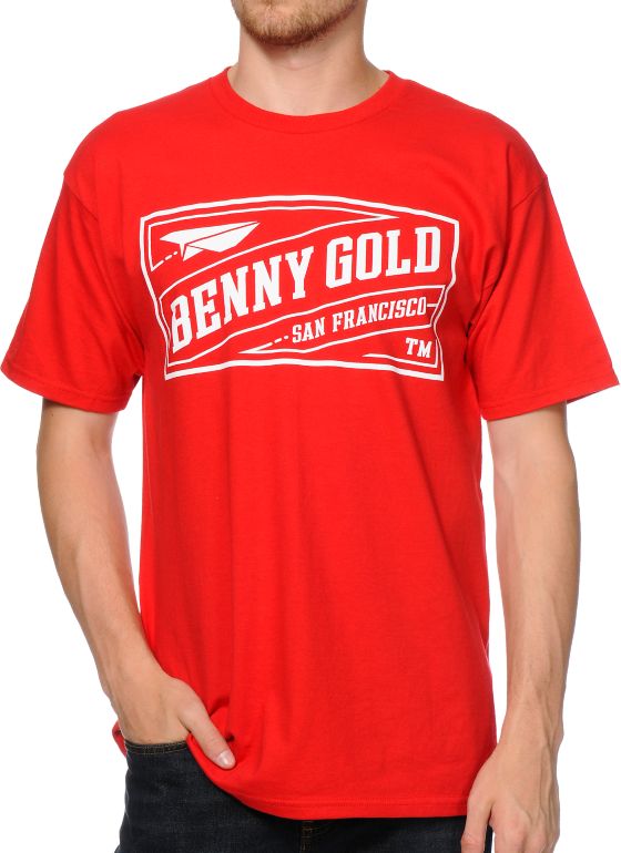 Benny Gold Stamp Red Tee Shirt