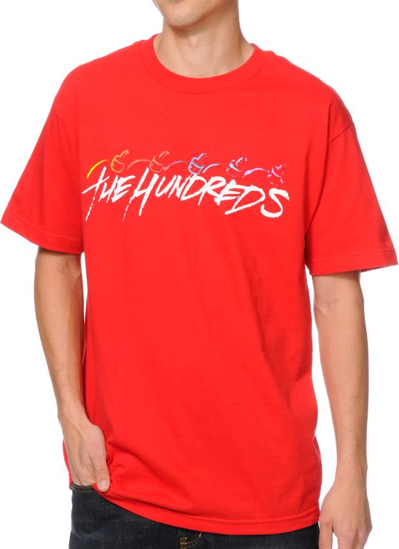 The Hundreds Brushmaker Red Tee Shirt