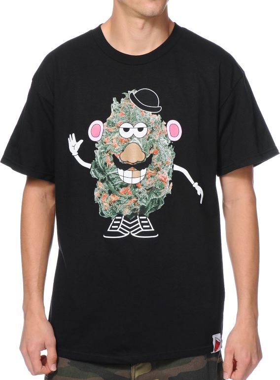 Booger Kids Mr Pot Head Black Tee Shirt