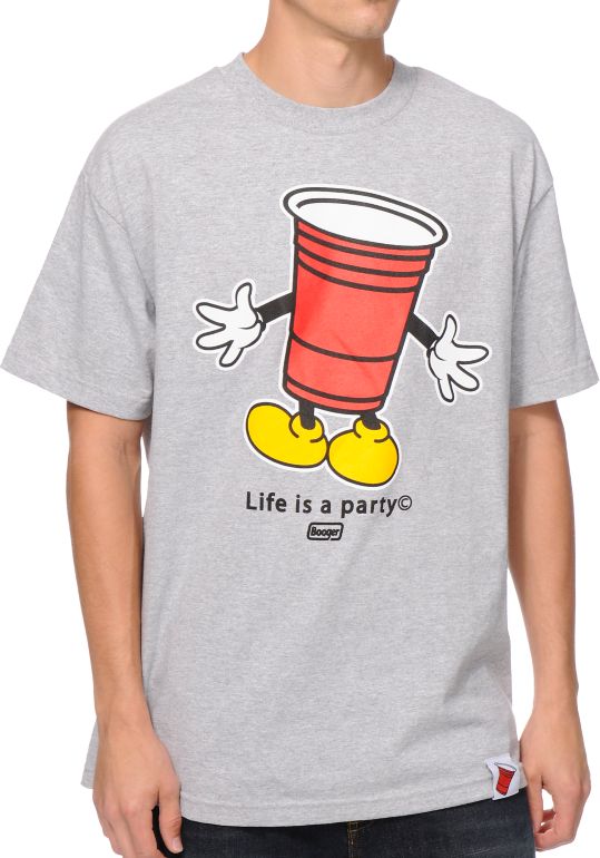 Booger Kids Mr Cup Grey Tee Shirt
