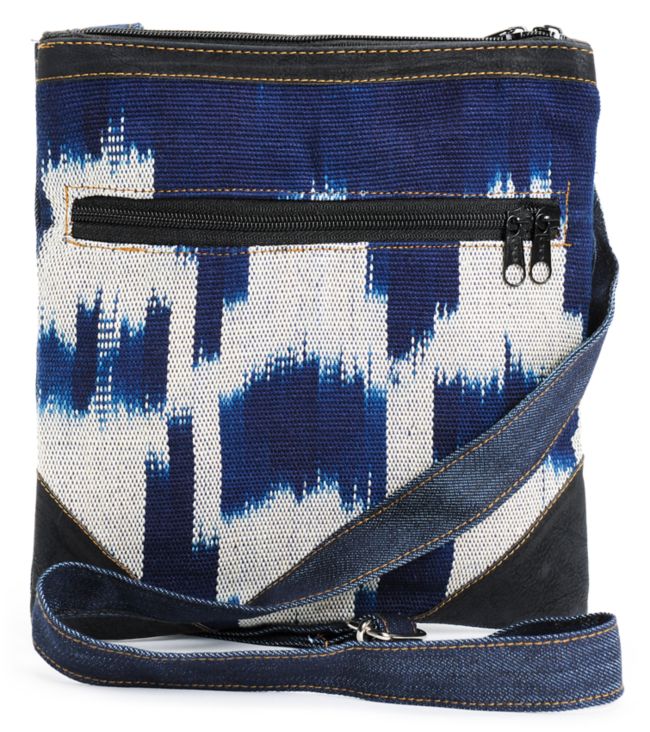 Baja Bags Indigo & White Crossbody Purse