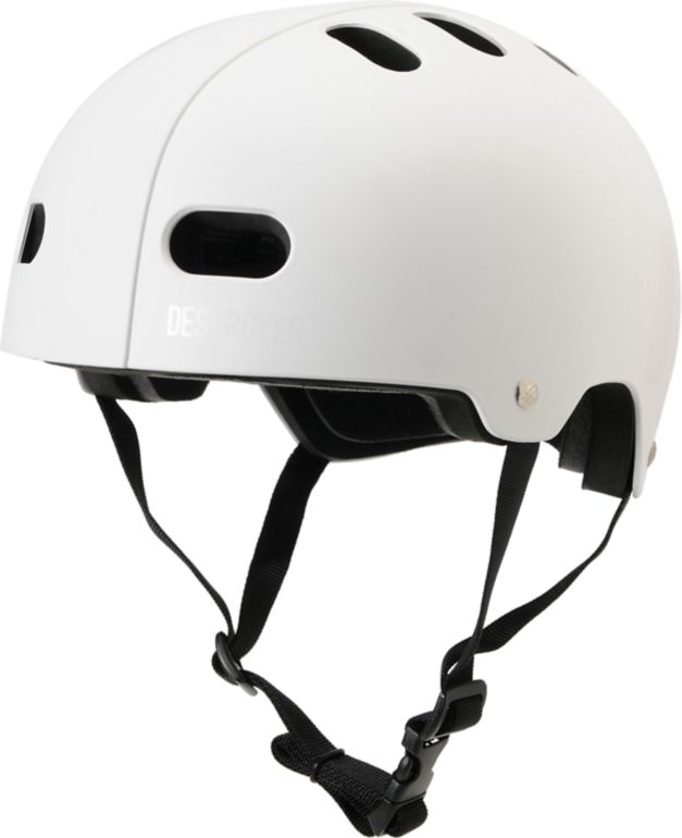 Destroyer DH1 Matte White Skateboard Helmet