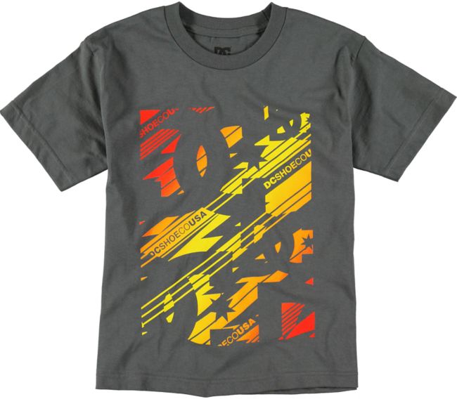 DC Boys Vroom Charcoal Tee Shirt