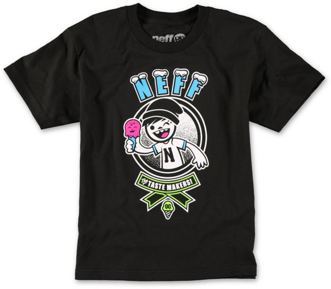 Neff Boys Taste Maker Black Tee Shirt