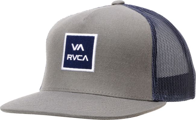 RVCA VA All The Way Grey & Navy Snapback Trucker Hat