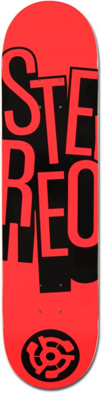Stereo Stacked Red 7.75 Skateboard Deck