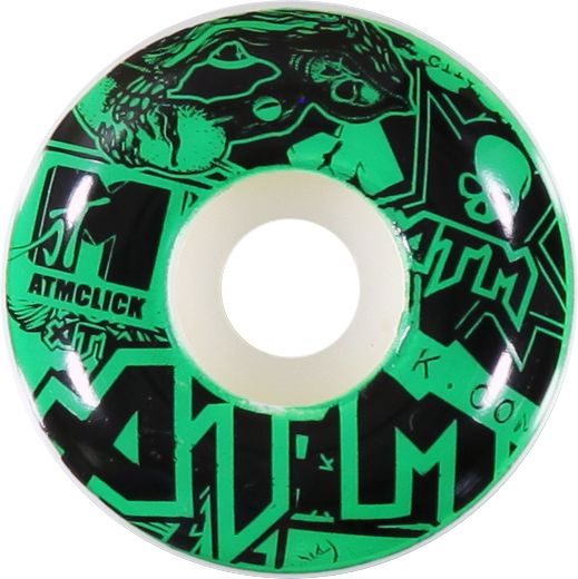 ATM Stickers Blue 53mm Skateboard Wheels